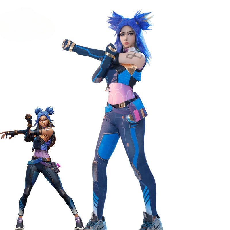 Костюм для косплея Neon из игры Valorant, синий, полный набор для женщин