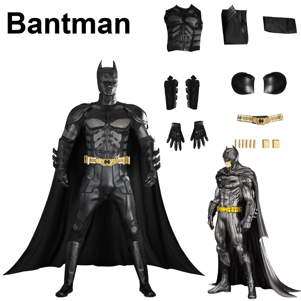 Костюм супергероя Бэт Найт для взрослых с комбинезоном, плащом и маской на Хэллоуин