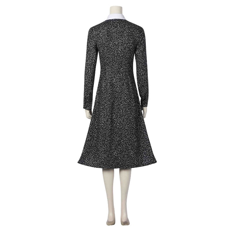 Костюм Wednesday Addams для женщин: черное готическое платье для косплея