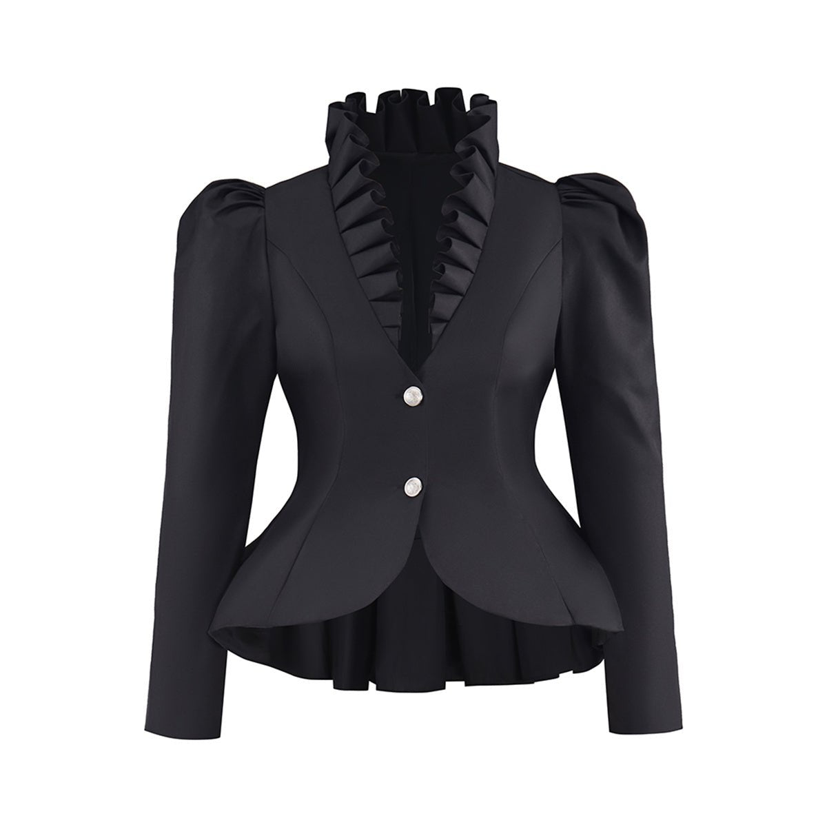 Средневековое черное пальто для косплея