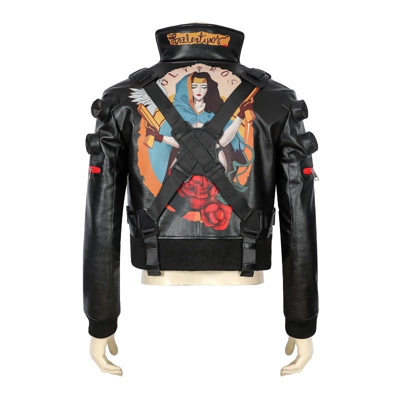 Костюм Джеки 2077 для косплея из искусственной кожи, черный костюм для Хэллоуина и вечеринок