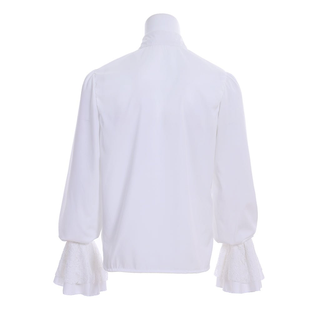 Средневековая пиратская рубашка с оборками для мужчин - Викторианская Тюдор Рококо Принц Блузка | Серия Косплея Animegrad