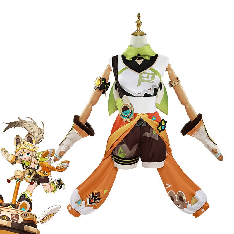 Костюм Качины из игры Genshin Impact в стиле Натлан, пятнистое золото