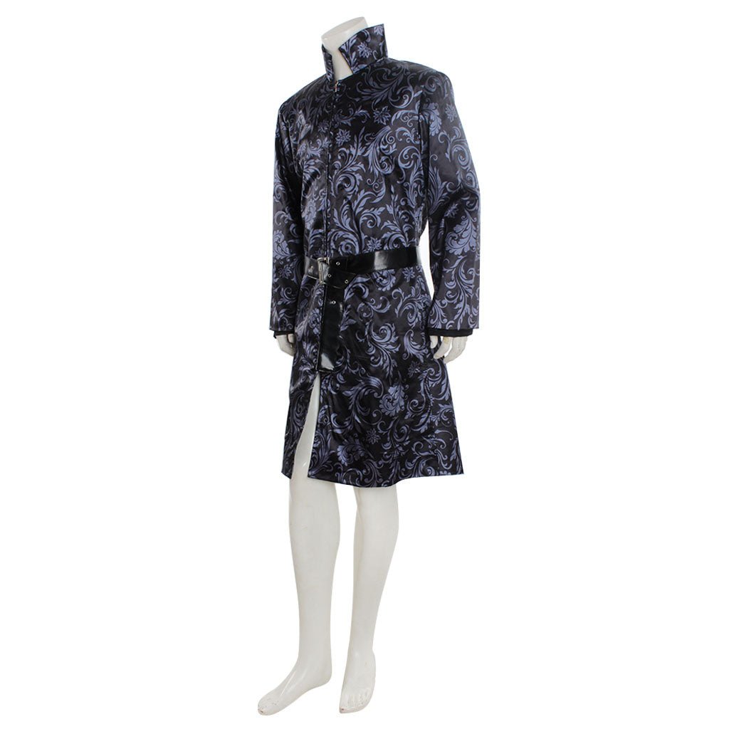 Мужской Стимпанк Готический Викторианский Фрак - Длинный Винтажный Синий Сюртук для Хэллоуина и Косплея