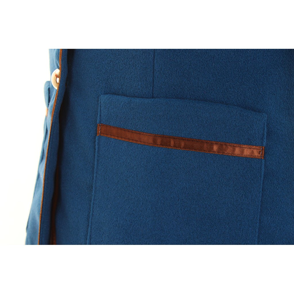 Костюм для взрослых женщин: синий пиджак-платье для карнавала, Хэллоуина и тематических вечеринок