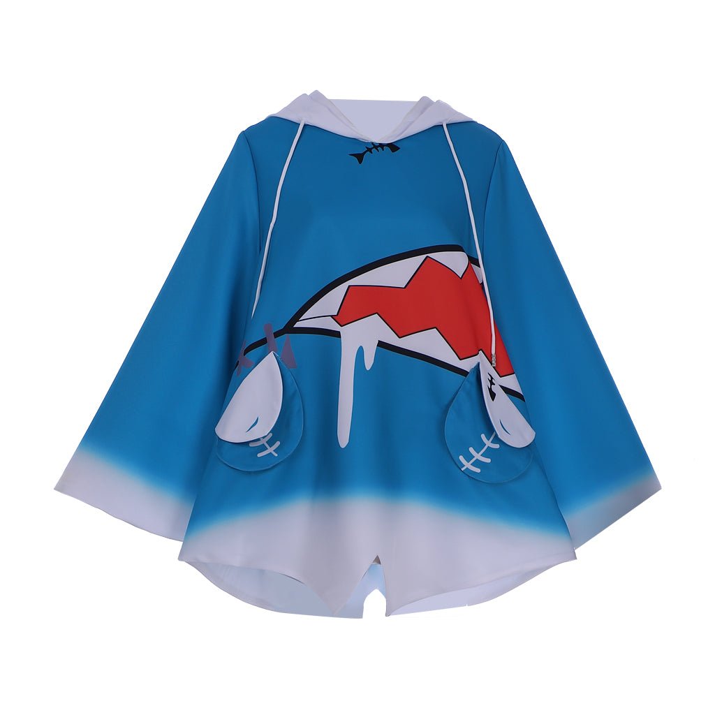 Костюм для косплея Hololive VTuber Gawr Gura Shark Hoodie