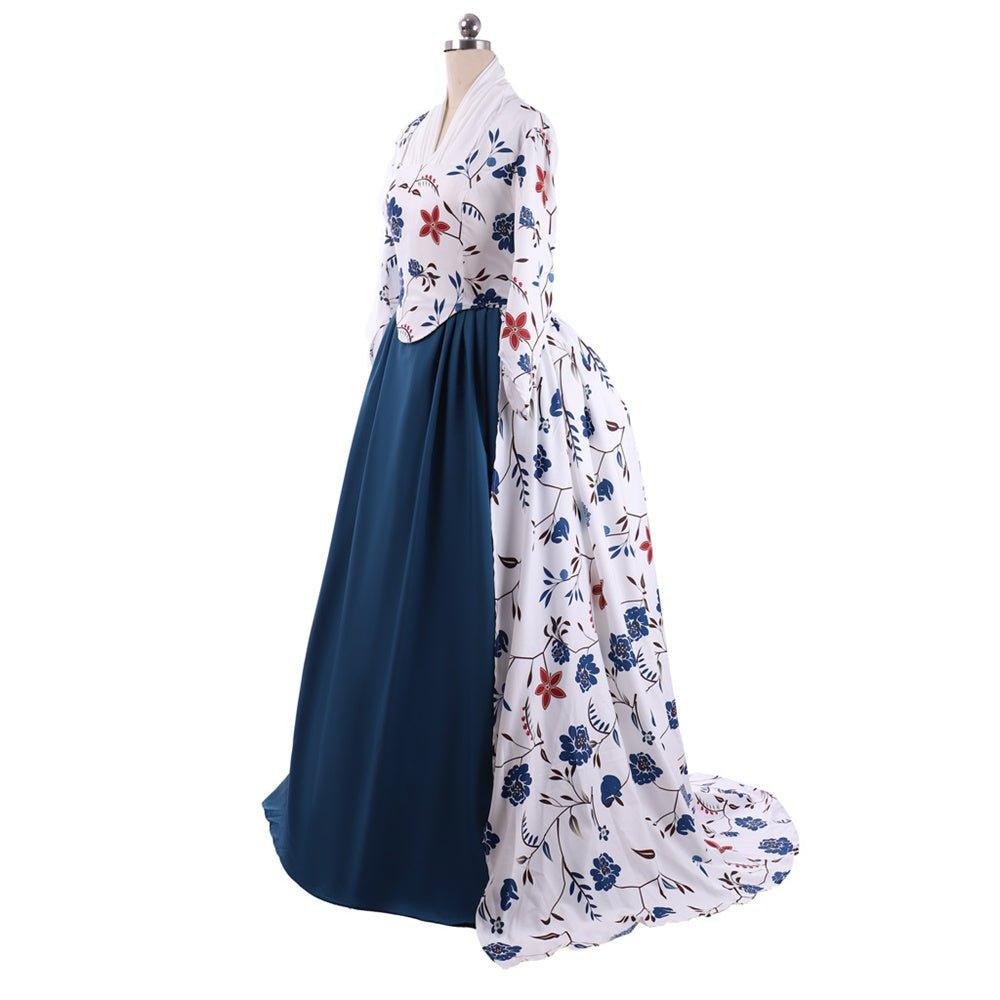 Костюм Рококо 18 века с цифровой печатью и растягивающейся хлопковой рубашкой от Animegrad