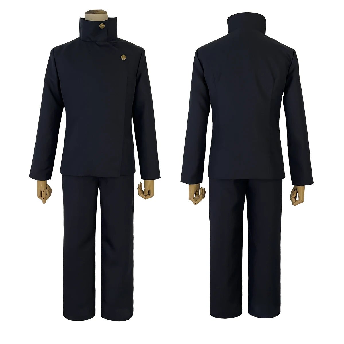 Костюм для косплея Фушигуро Мегуми из Jujutsu Kaisen: темно-синяя униформа, парик, роза