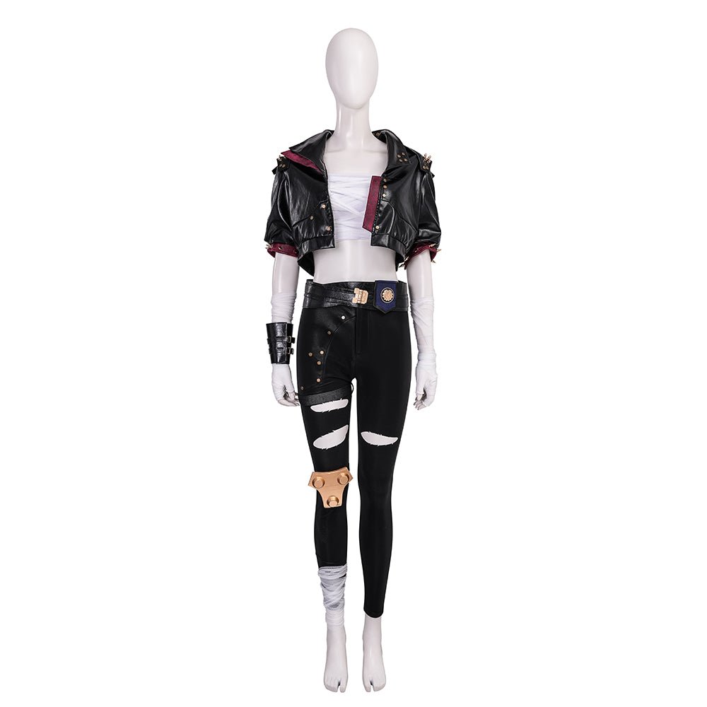 Кожаная куртка Vi из Arcane 2 - высококачественный костюм для косплея