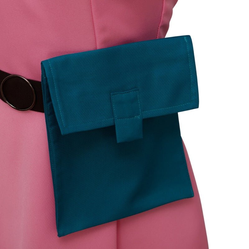 Костюм для косплея Бульмы из Dragon Ball - розовое платье с аксессуарами