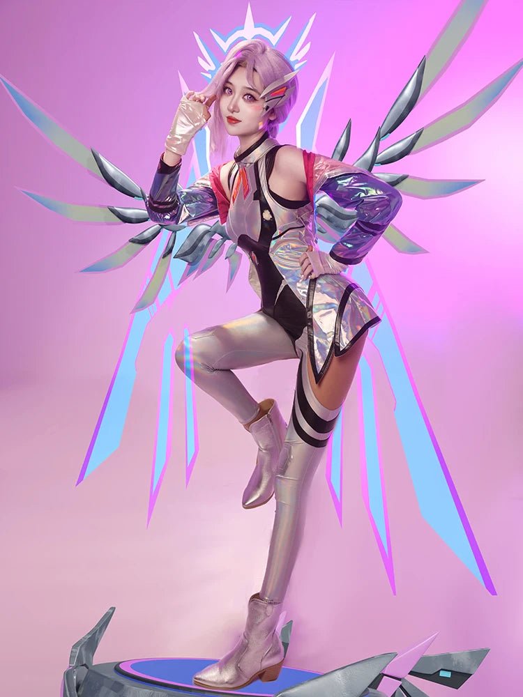 Костюм для косплея LOL Битва Голубь Серафина из игры LOL Anima Squad, новый образ на Хэллоуин