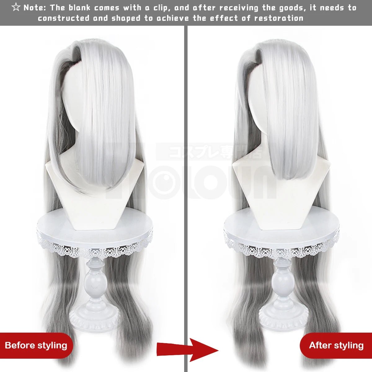 Косплей парик Vaggie из Hazbin Hotel, длинный стиль, синтетические волокна, регулируемый размер