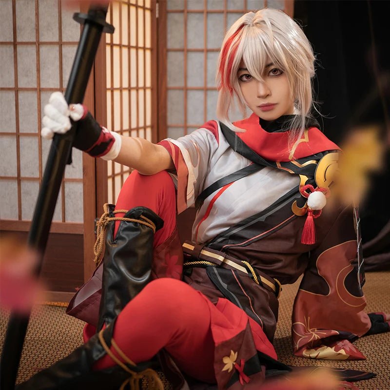 Костюм для косплея Каэдэхара Кадзуха из Genshin Impact, полный набор