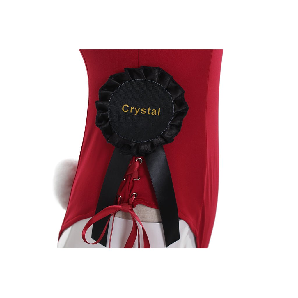 Костюм девушки-кролика красный сексуальный комбинезон с повязкой на голову с ушками