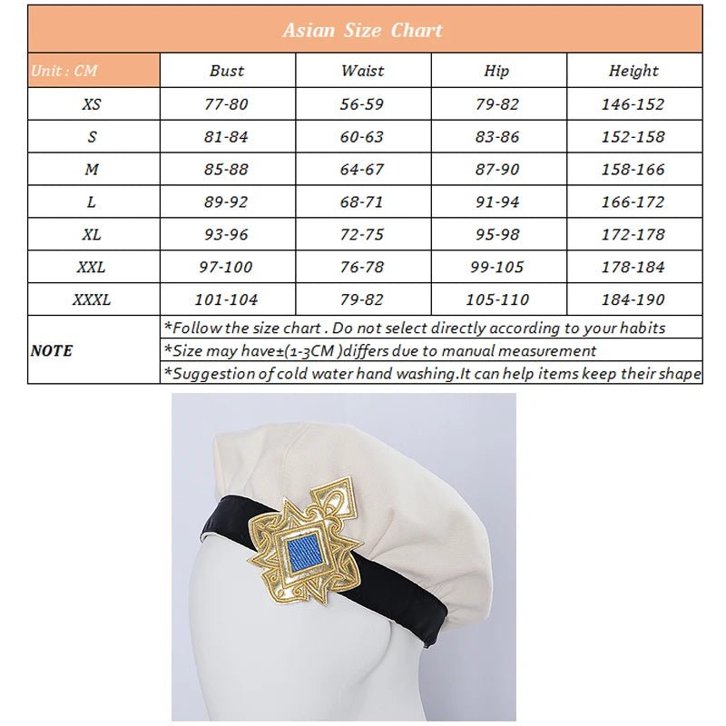 Костюм для косплея Навии из Genshin Impact: Гоночный костюм с шляпой