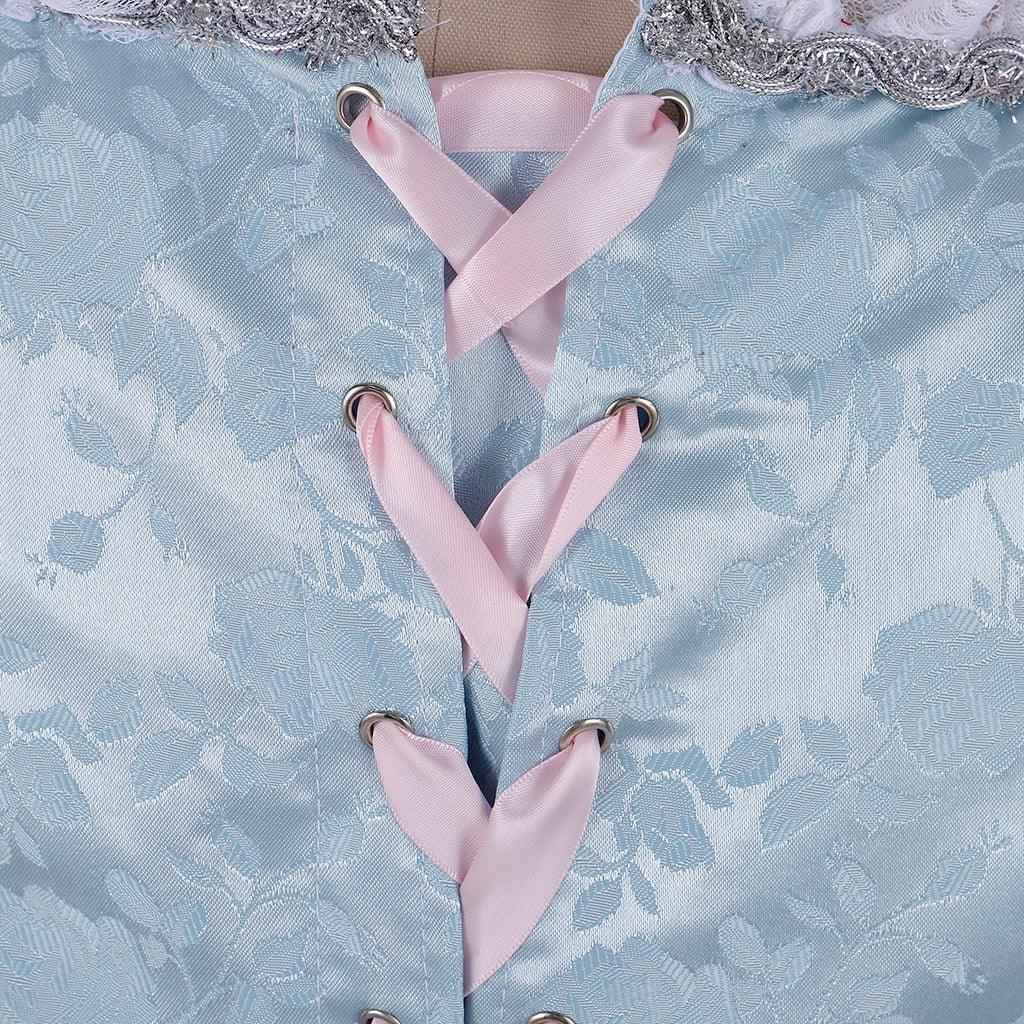 Женский костюм Марии Антуанетты для косплея | Синее колониальное рококо балльное платье для взрослых | Средневековое винтажное платье для косплея, Хэллоуина, вечеринки