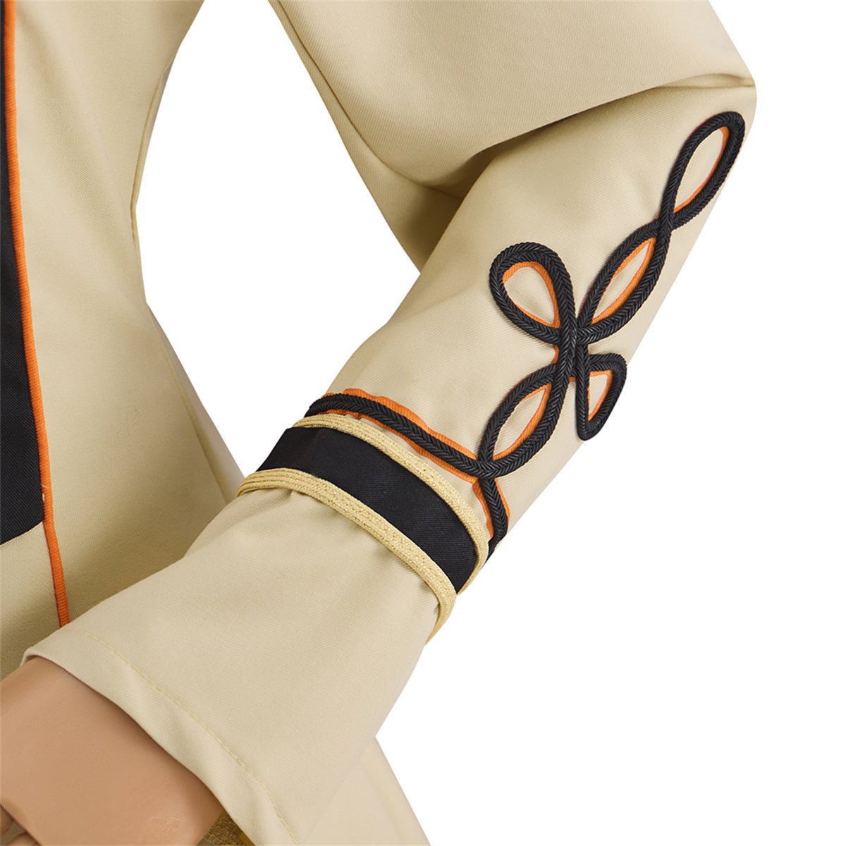 Бежевое средне-длинное военное офицерское пальто – Костюм для косплея в средневековом стиле