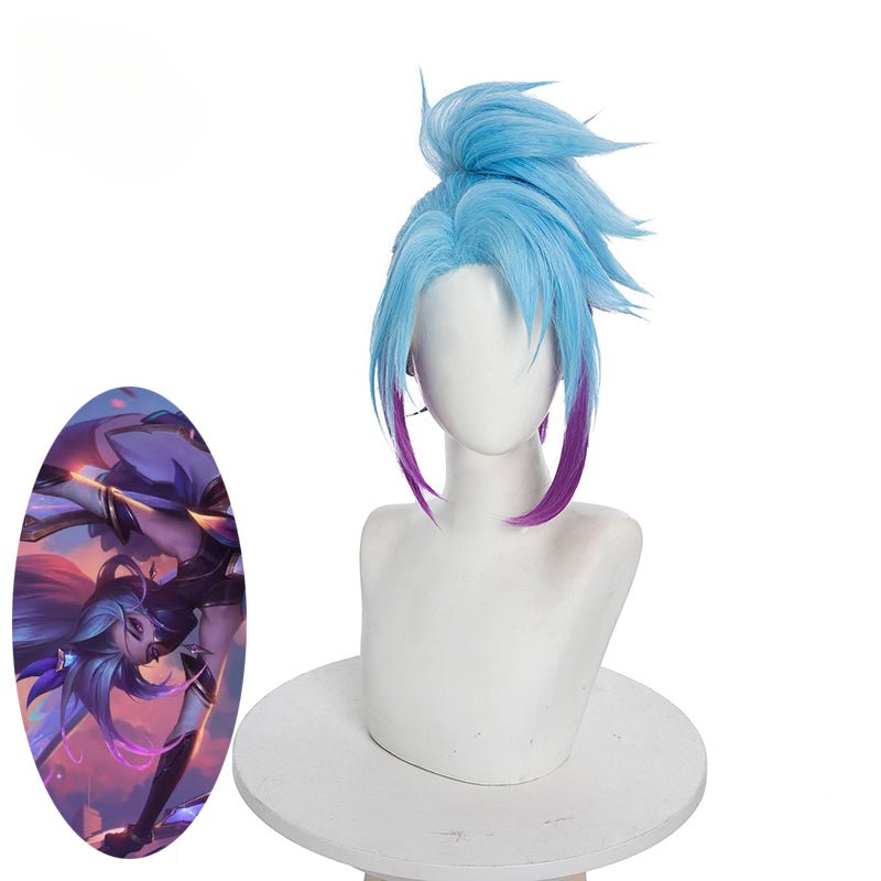 LOL Star Guardian Akali Костюмный Парик 40см Смешанный Цвет Женщины