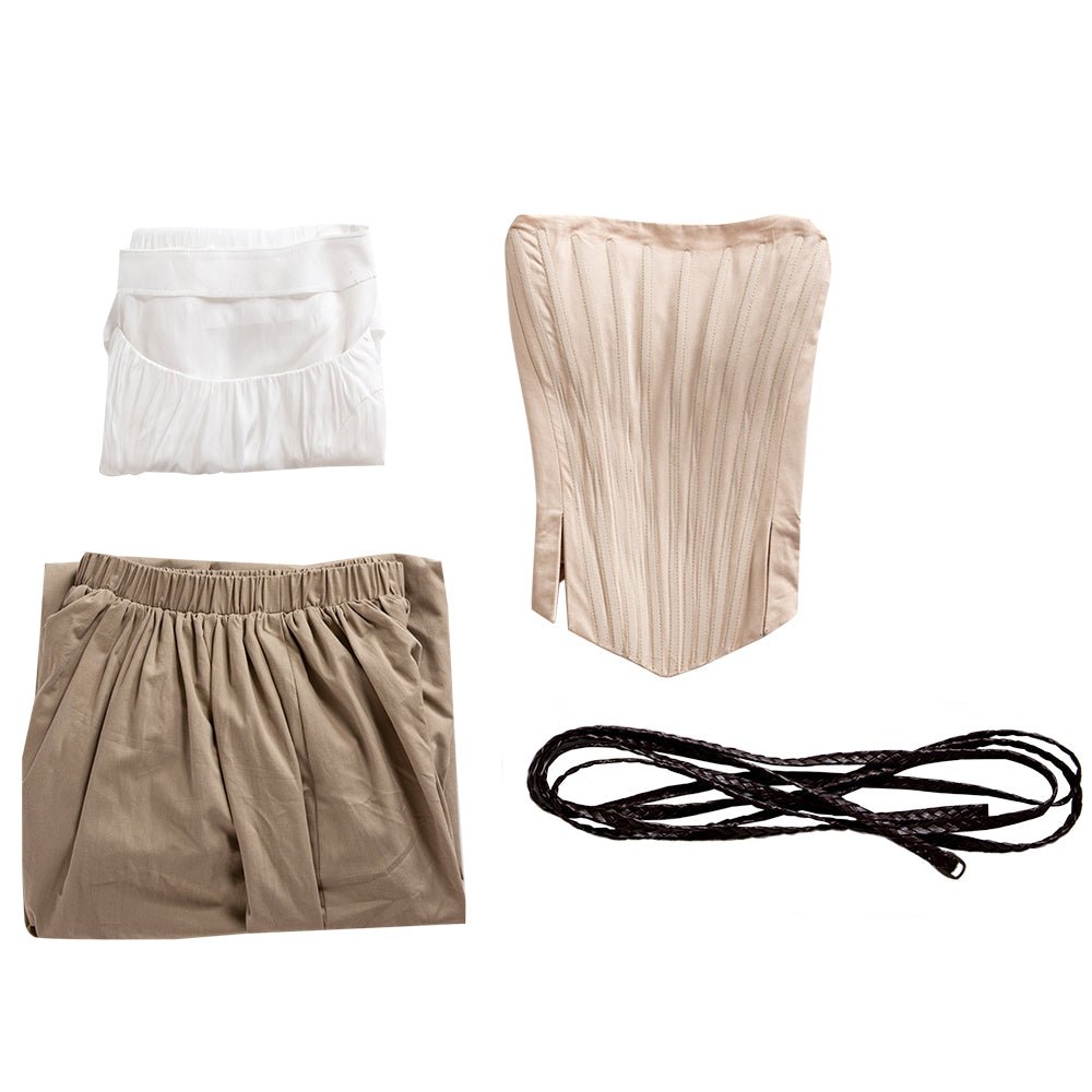 Костюм Золушки из фильма Sony Music Film Cinderella для Хэллоуина, бежевая длинная юбка и костюм