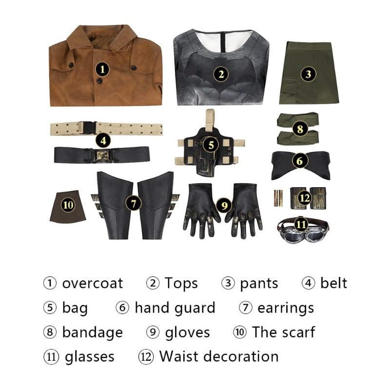 Костюм Бэтмена Бена Аффлека для косплея - Кожаный боевой тренч из Лиги Справедливости