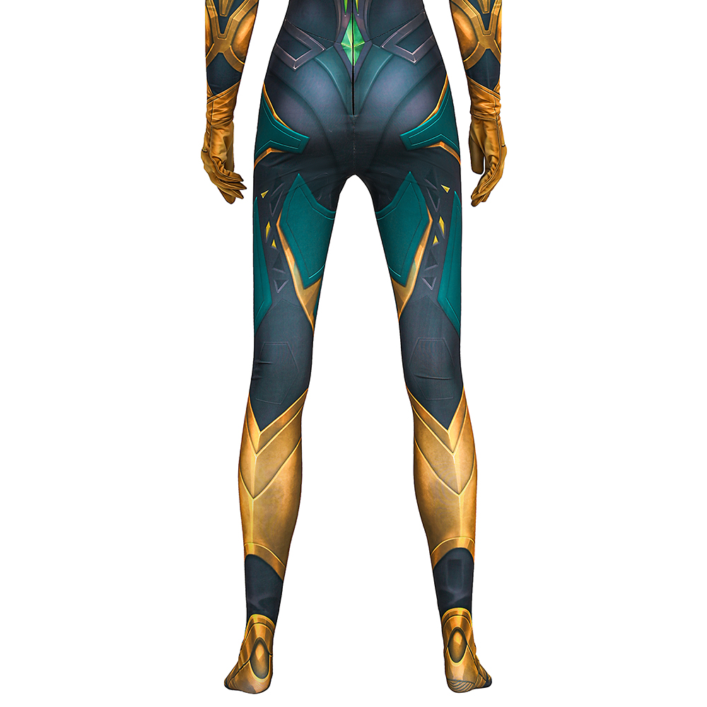 Костюм Джин Грей из Marvel Rivals: Феникс - комбинезон с капюшоном и наплечниками