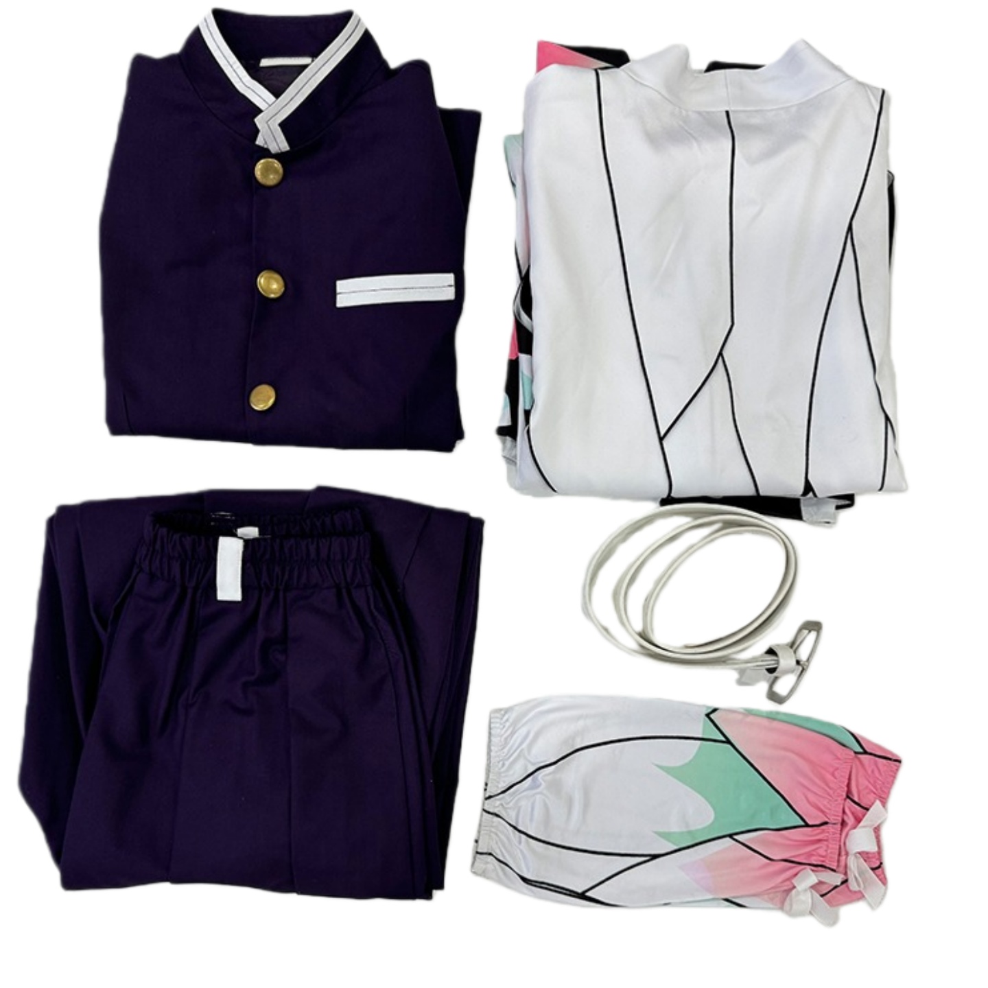 Полный костюм Котё Синобу для косплея из аниме «Истребитель демонов» — Насекомый Хашира