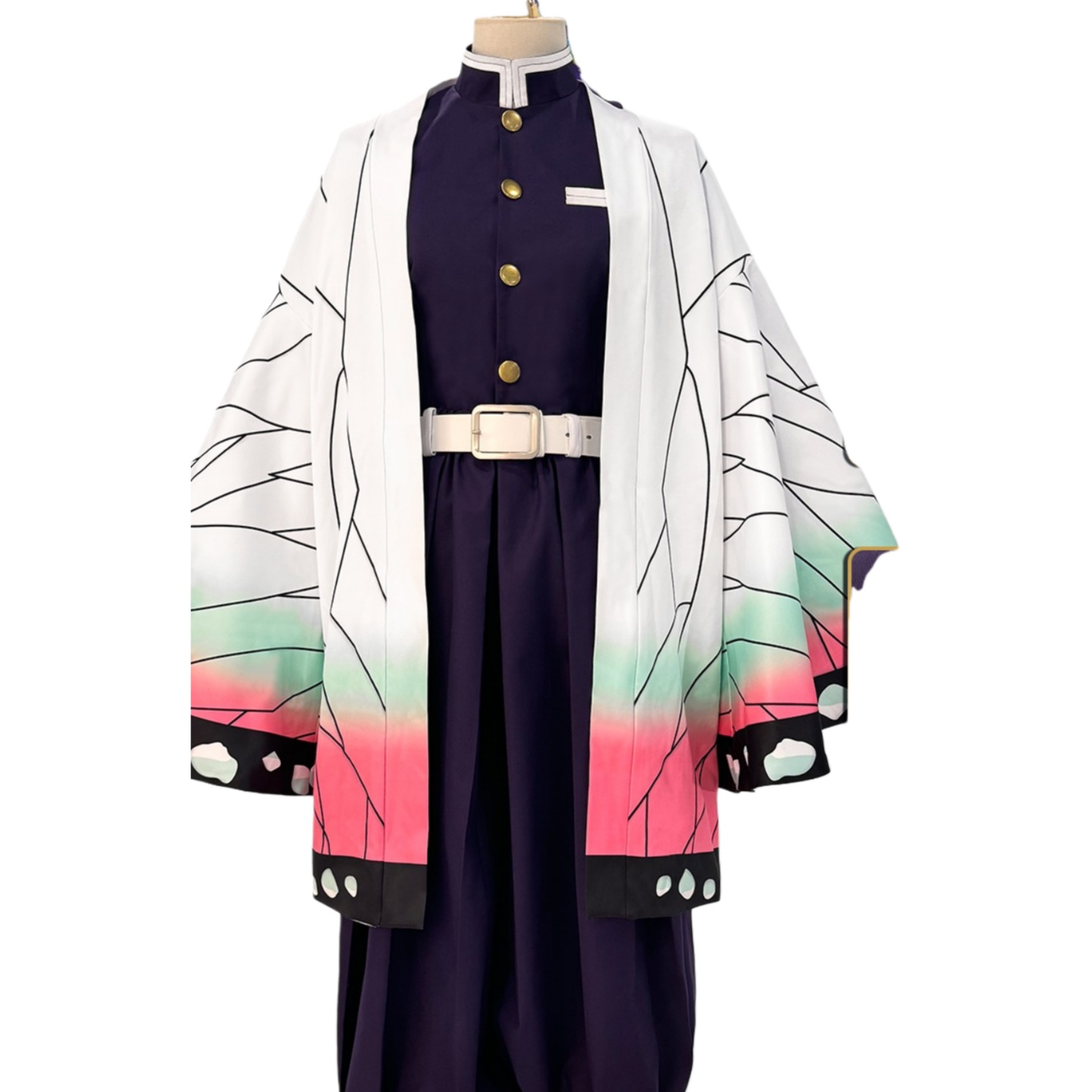 Полный костюм Котё Синобу для косплея из аниме «Истребитель демонов» — Насекомый Хашира