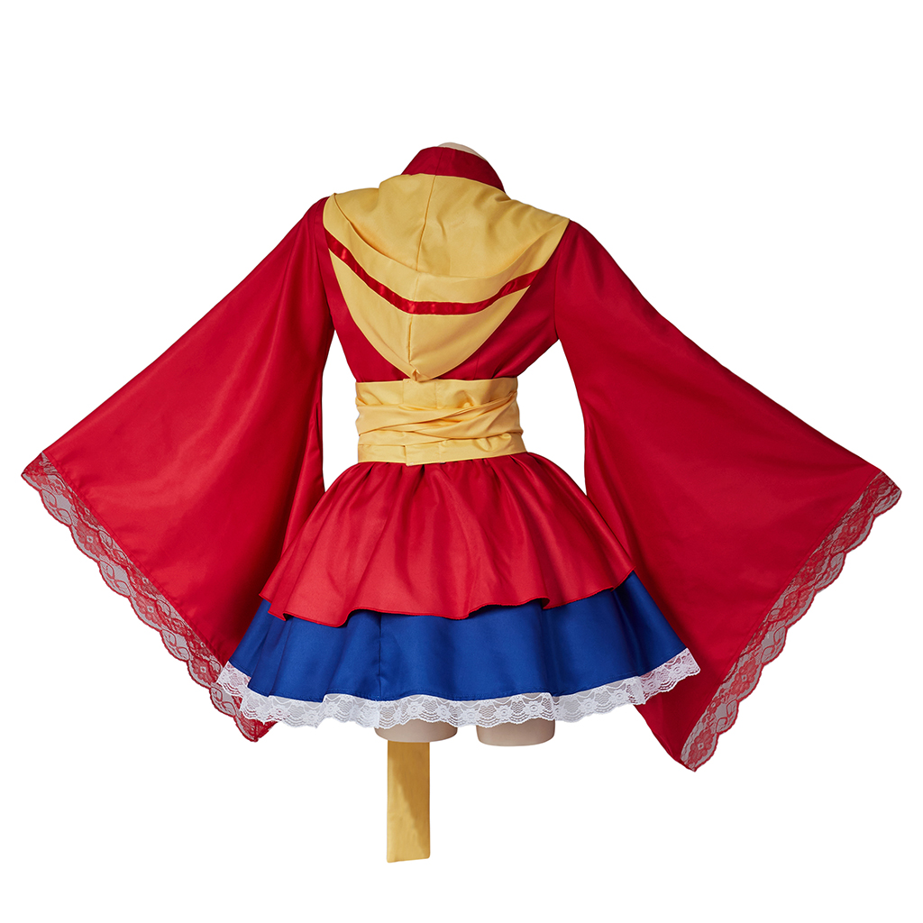 Короткое желтое кимоно Люффи из аниме 