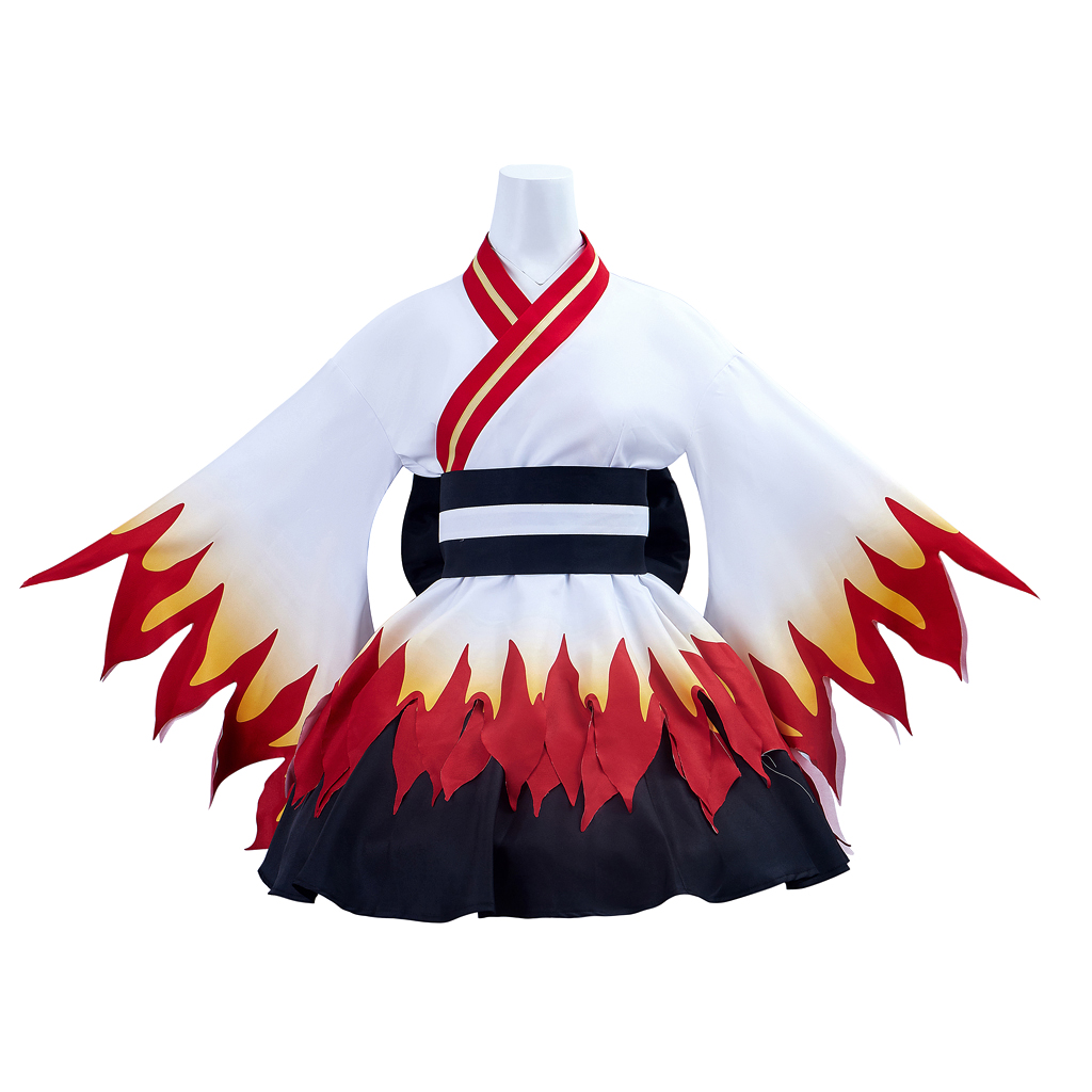 Кимоно Рэнгоку Кёджуро для косплея | Пламенный Столп из «Истребителя демонов» | Полный комплект