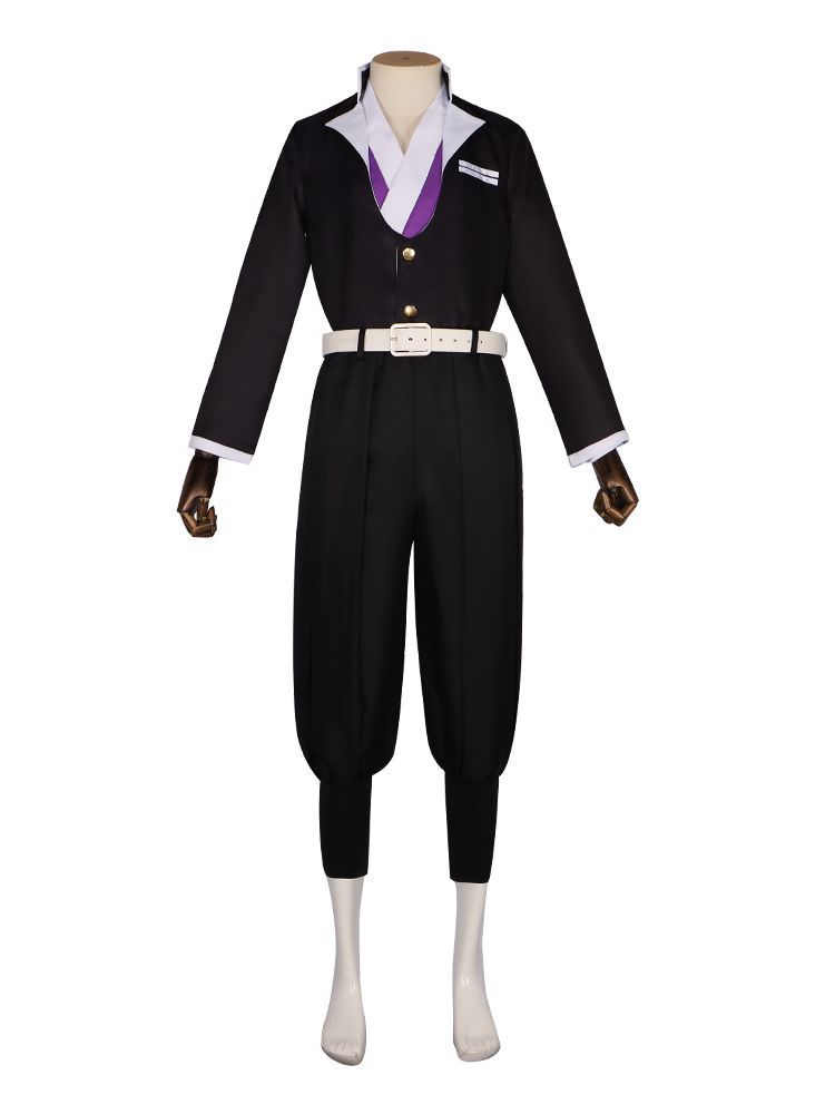 Полный косплей-костюм Гёмэй Химэдзимы (Столп Камня) в униформе Истребителей демонов для Хэллоуина