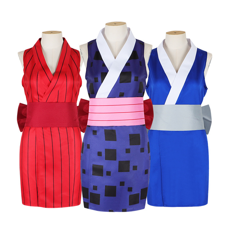 Аутентичные косплей-костюмы Сумы, Цуруцуру и Цумугэ из арки «Квартала удовольствий» в 