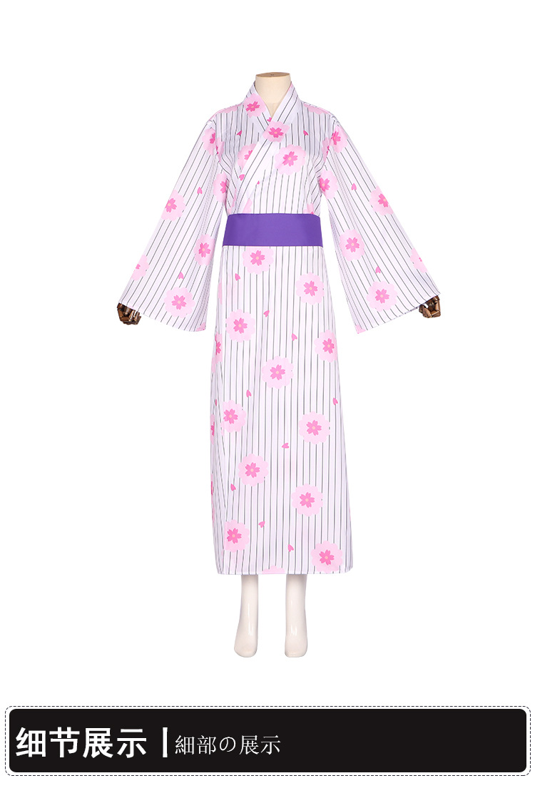 Парный косплей-костюм Танджиро и Мицури в юката из арки «Деревня кузнецов» (3 сезон)