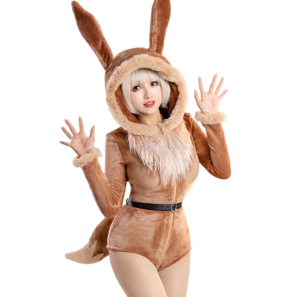 Косплей-комбинезон Иви с плюшевым мехом | Мягкий аниме-костюм для девушек