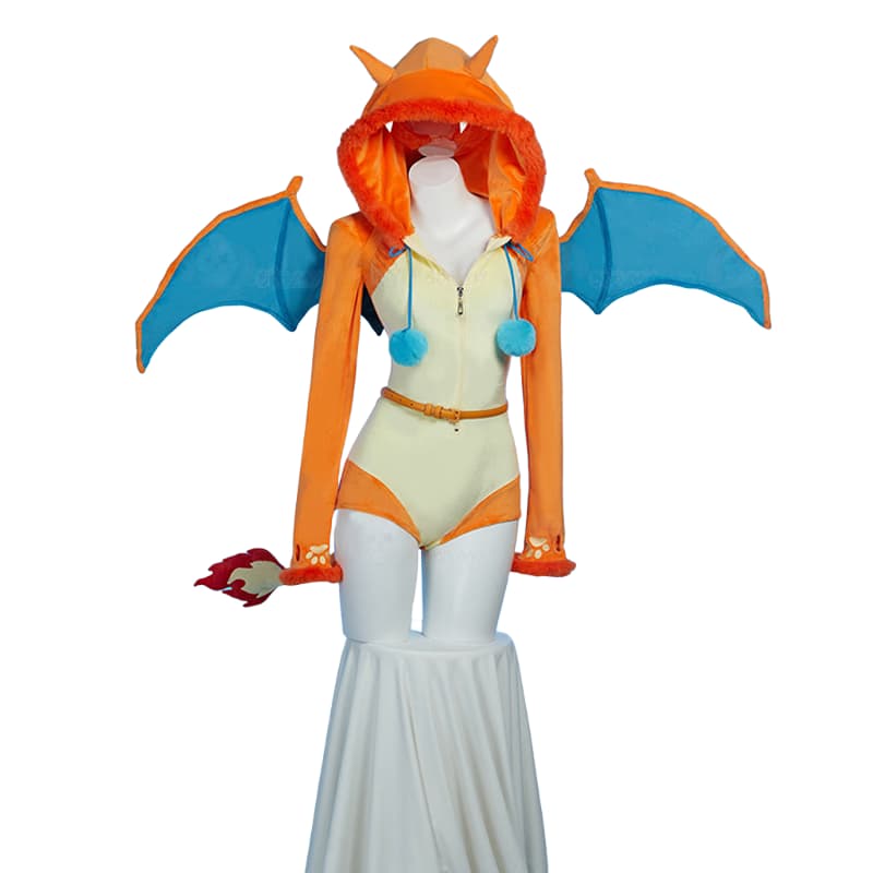 Уютный плюшевый косплей-костюм Чармандера в стиле фанарт для дома