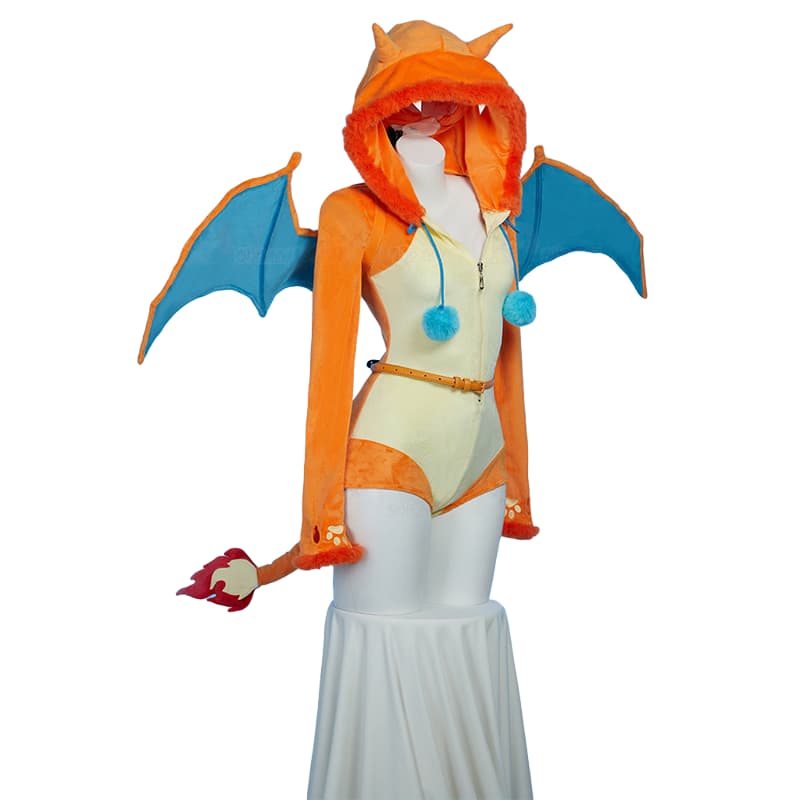 Уютный плюшевый косплей-костюм Чармандера в стиле фанарт для дома