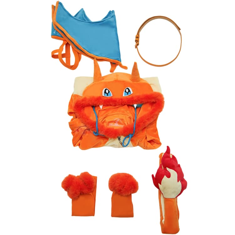 Уютный плюшевый косплей-костюм Чармандера в стиле фанарт для дома