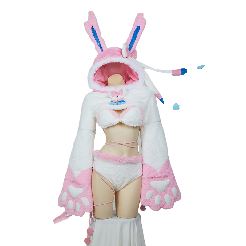 Фанарт-костюм Сильвеона с плюшевыми лапками | Раздельный аниме-костюм для косплея