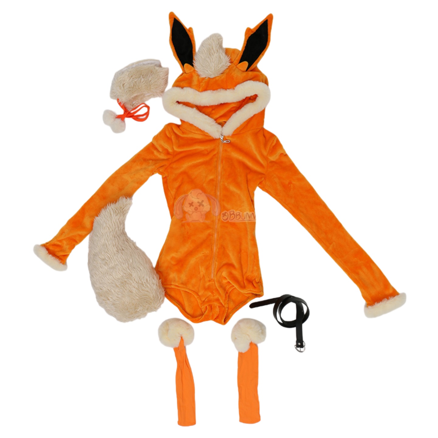 Мягкий оранжевый комбинезон для косплея Флареон для девушек