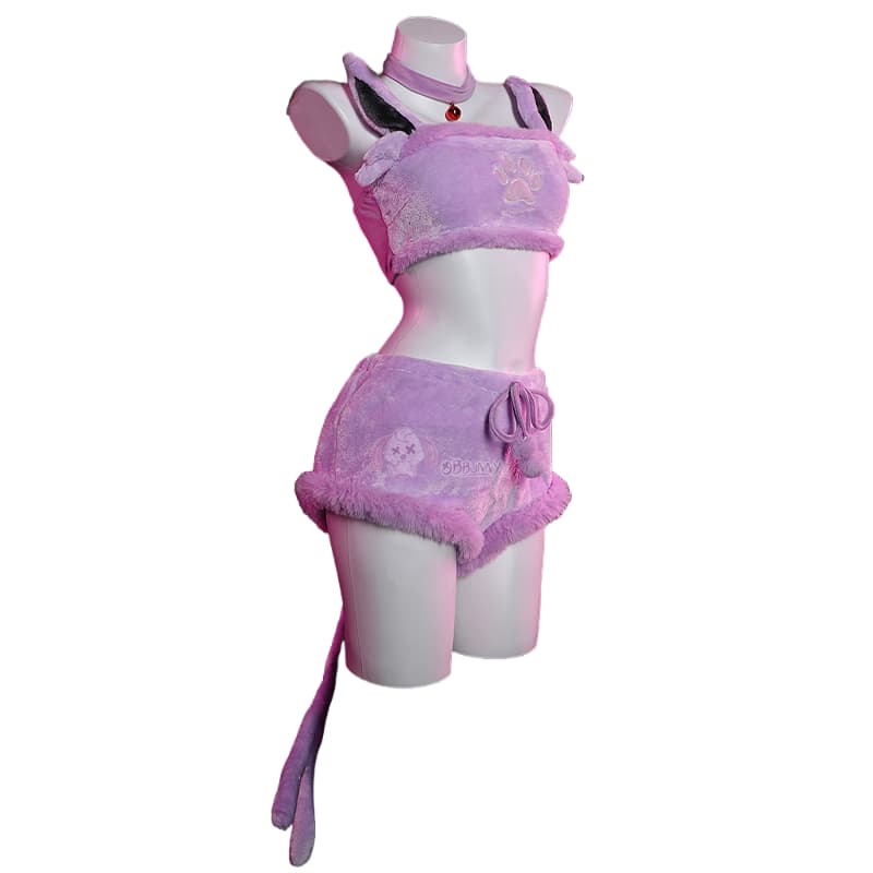 Мягкий раздельный пижамный костюм для косплея Эспеон для девушек