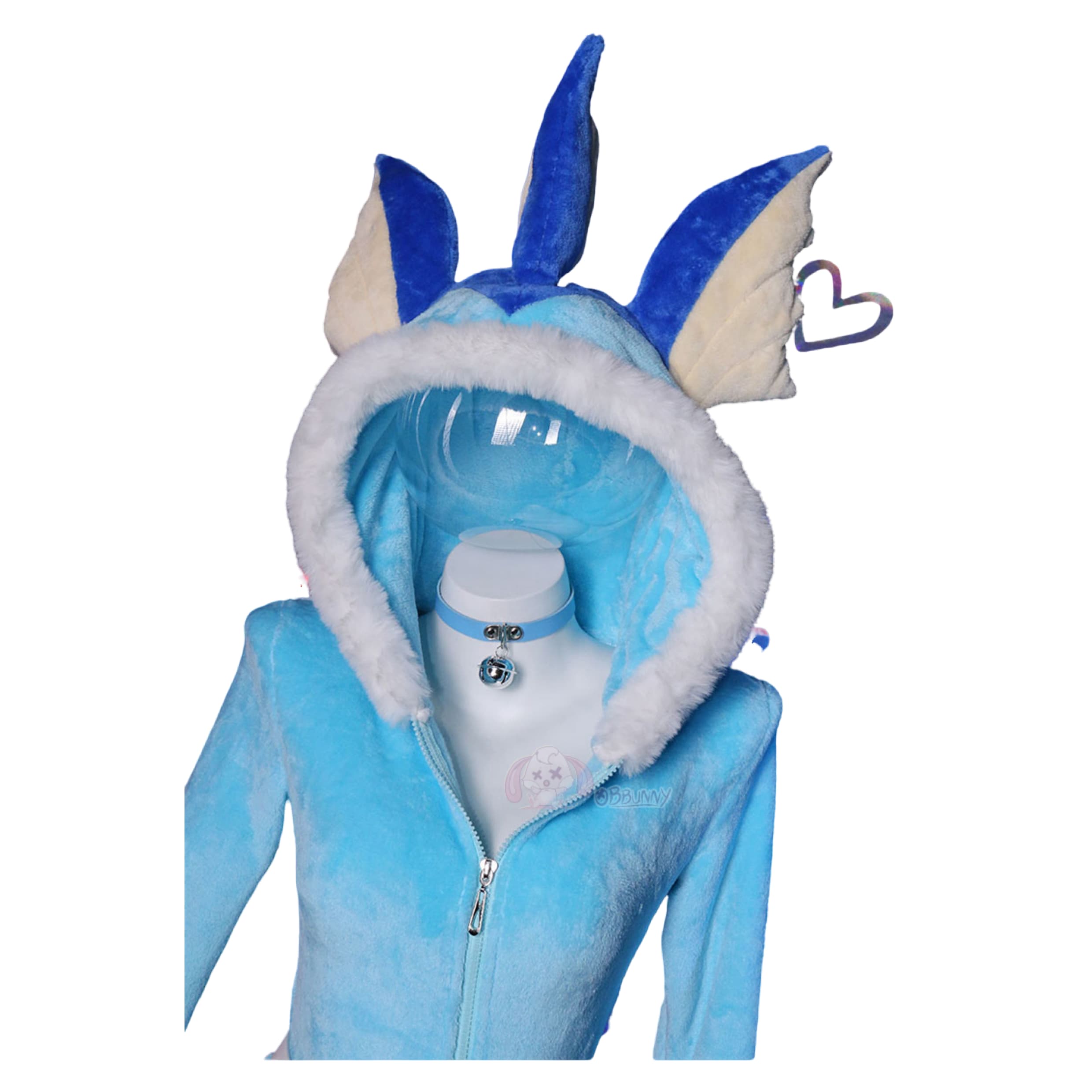 Голубой плюшевый косплей-костюм Вапореона - Мягкий аниме-комбинезон для девушек