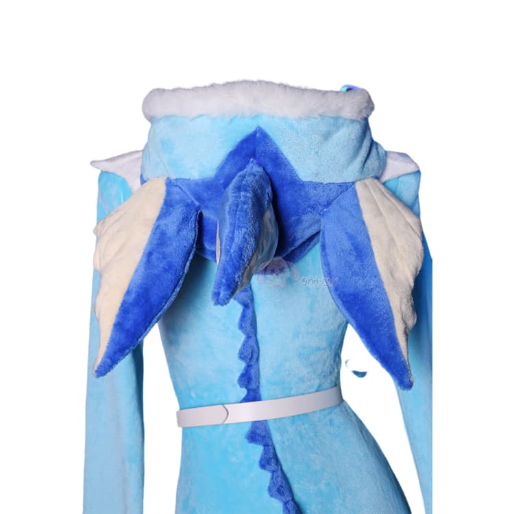 Голубой плюшевый косплей-костюм Вапореона - Мягкий аниме-комбинезон для девушек