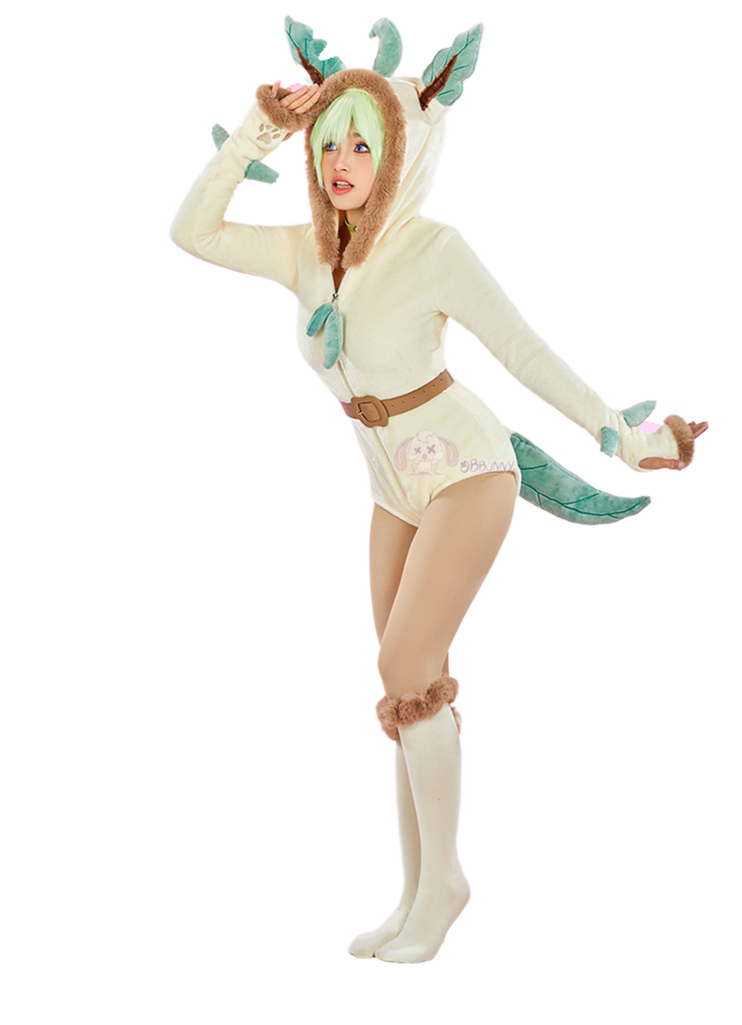 Мягкий милый комбинезон для косплея Лифеон для девушек