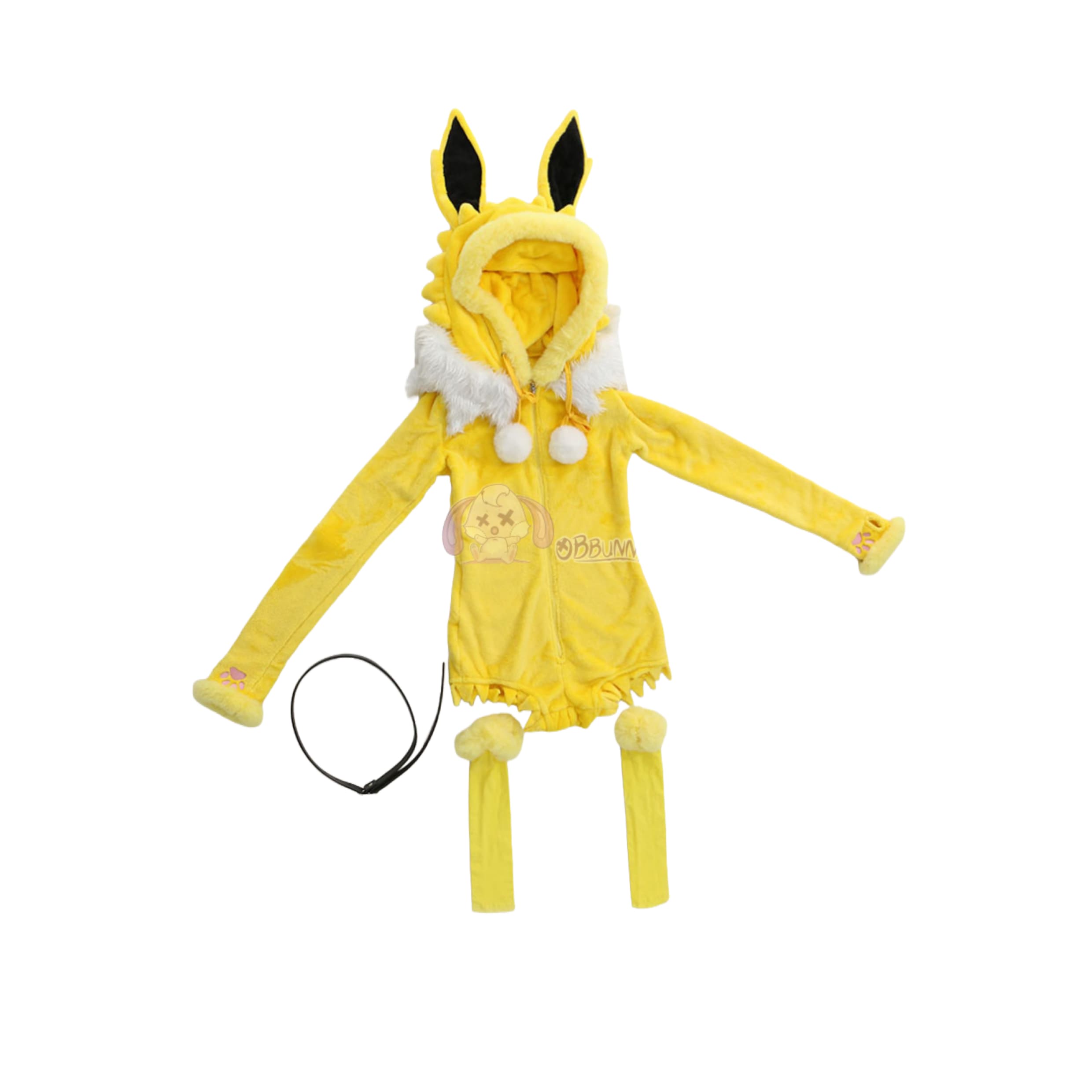 Мягкий желтый комбинезон для косплея Джолтеон для девушек