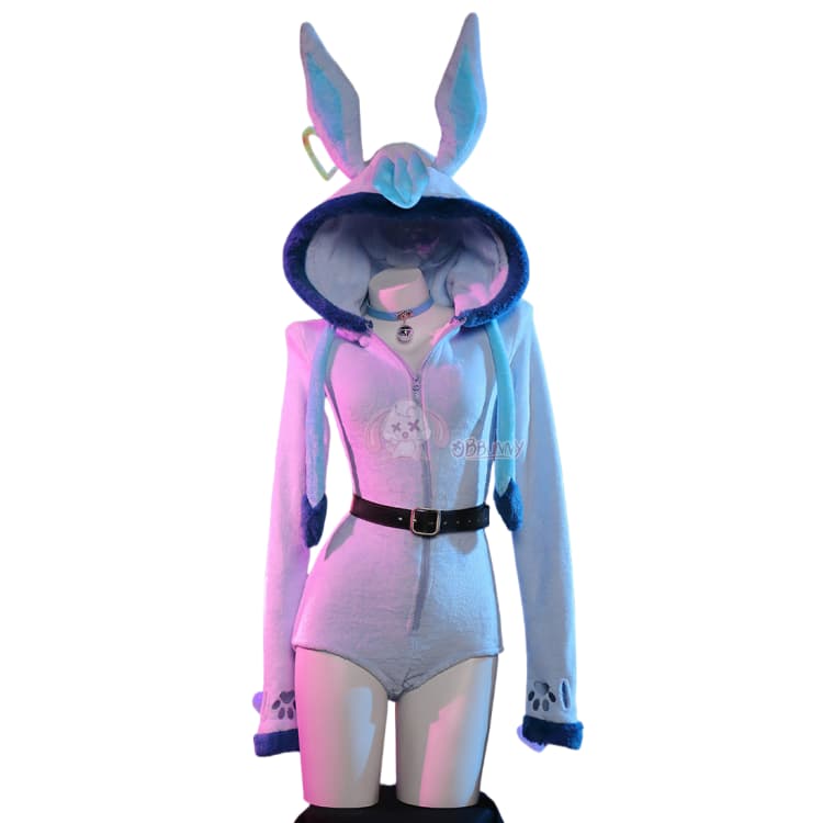 Мягкий синий комбинезон для косплея Глейсион для девушек