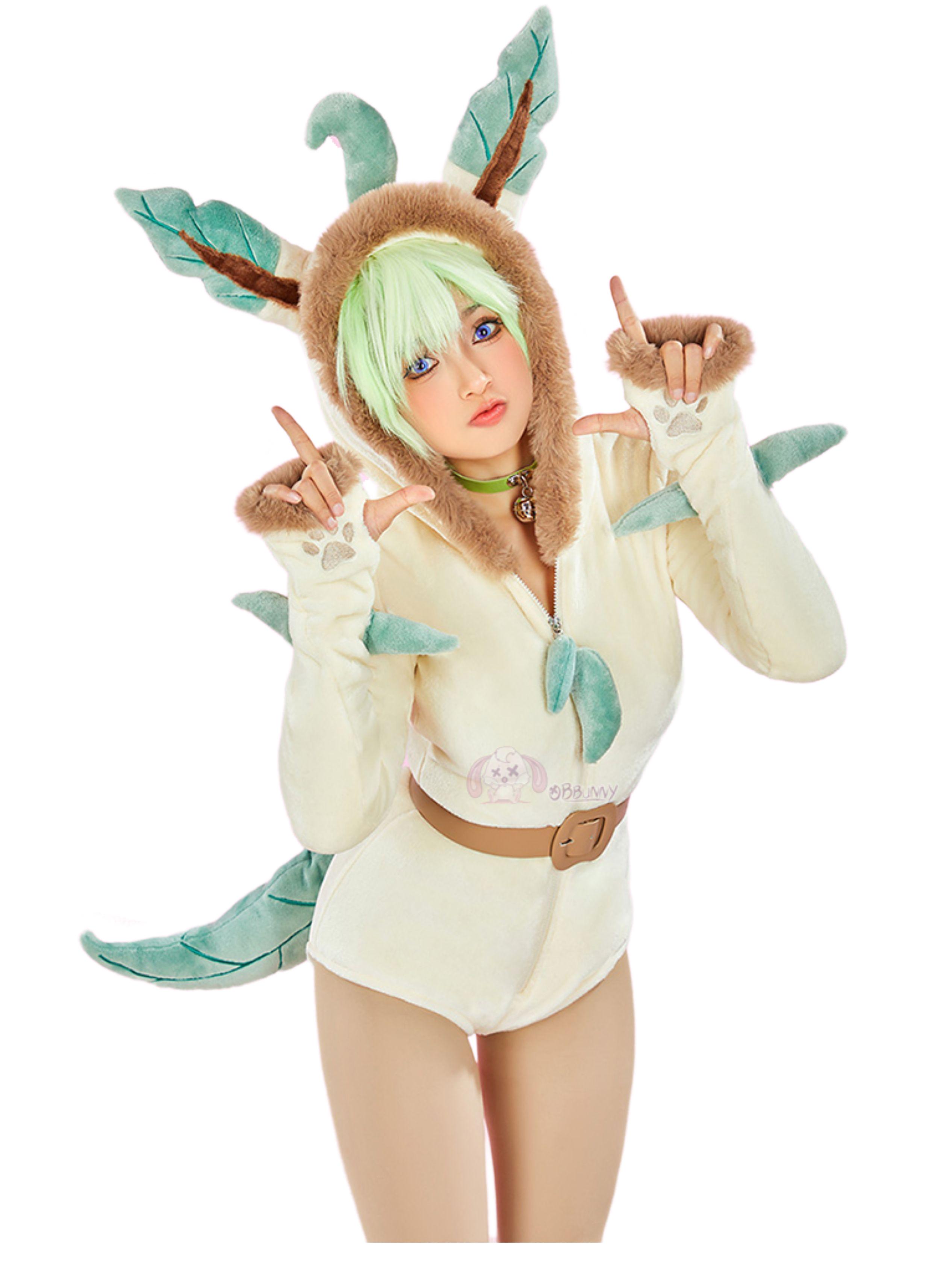 Мягкий милый комбинезон для косплея Лифеон для девушек