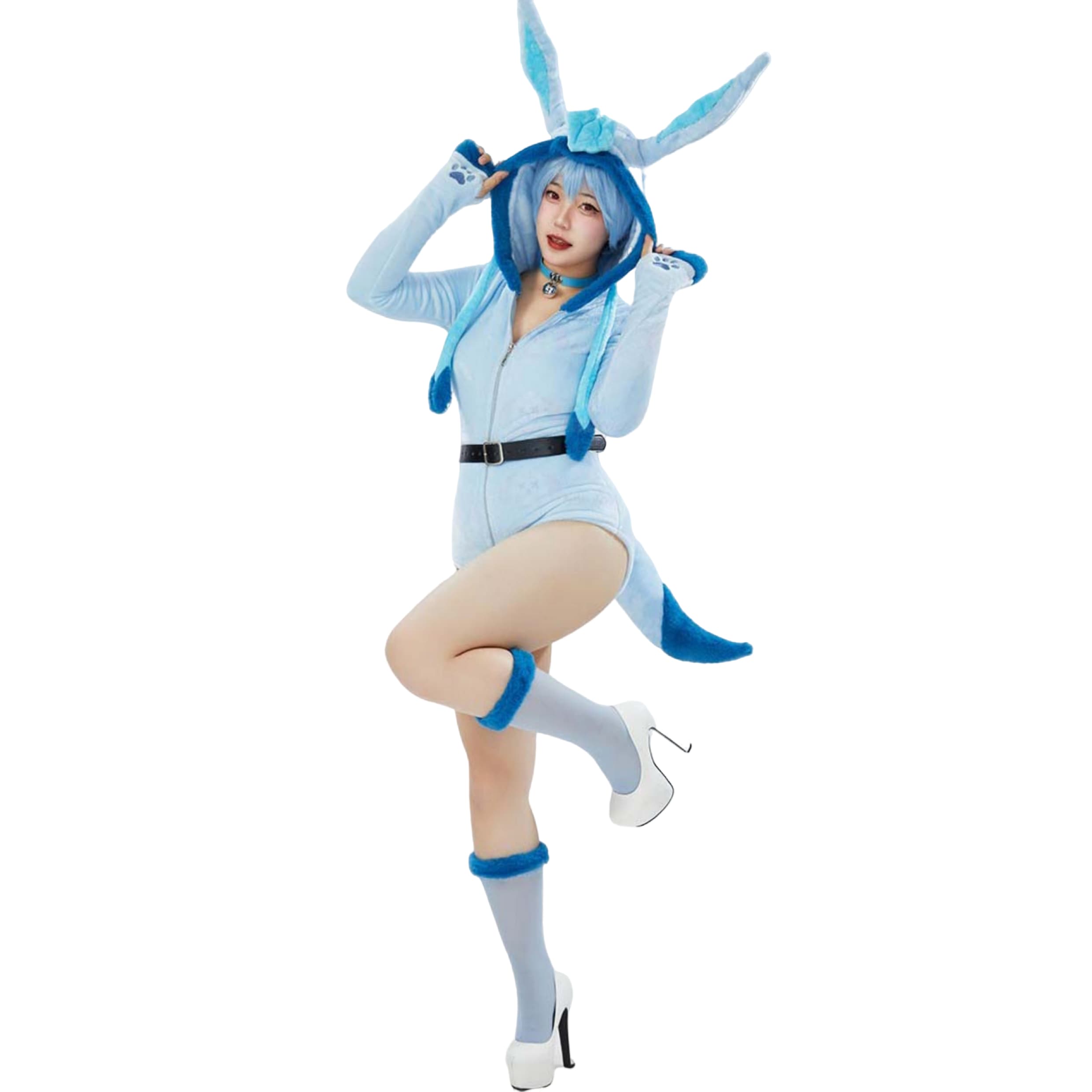 Мягкий синий комбинезон для косплея Глейсион для девушек
