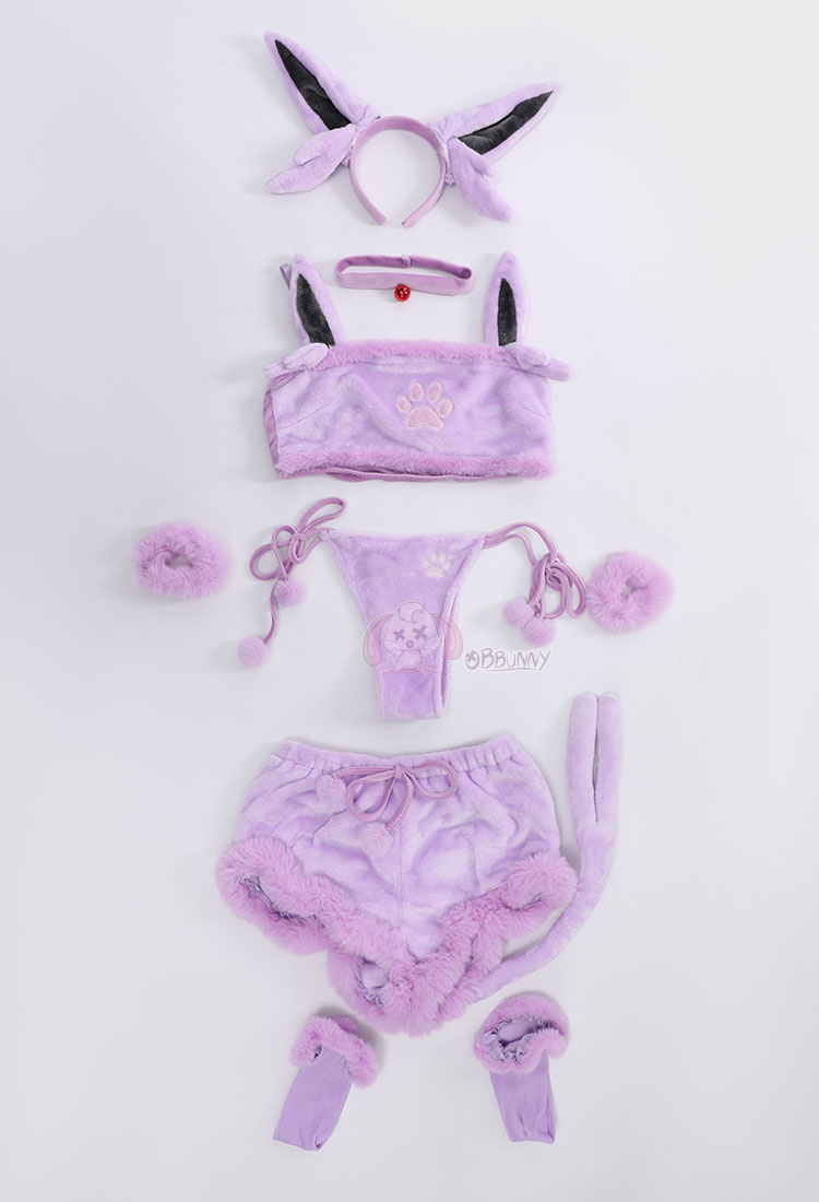 Мягкий раздельный пижамный костюм для косплея Эспеон для девушек