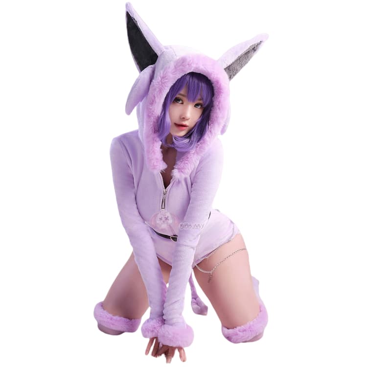 Мягкий домашний костюм-пижама для девушек в стиле косплей: Эспеон