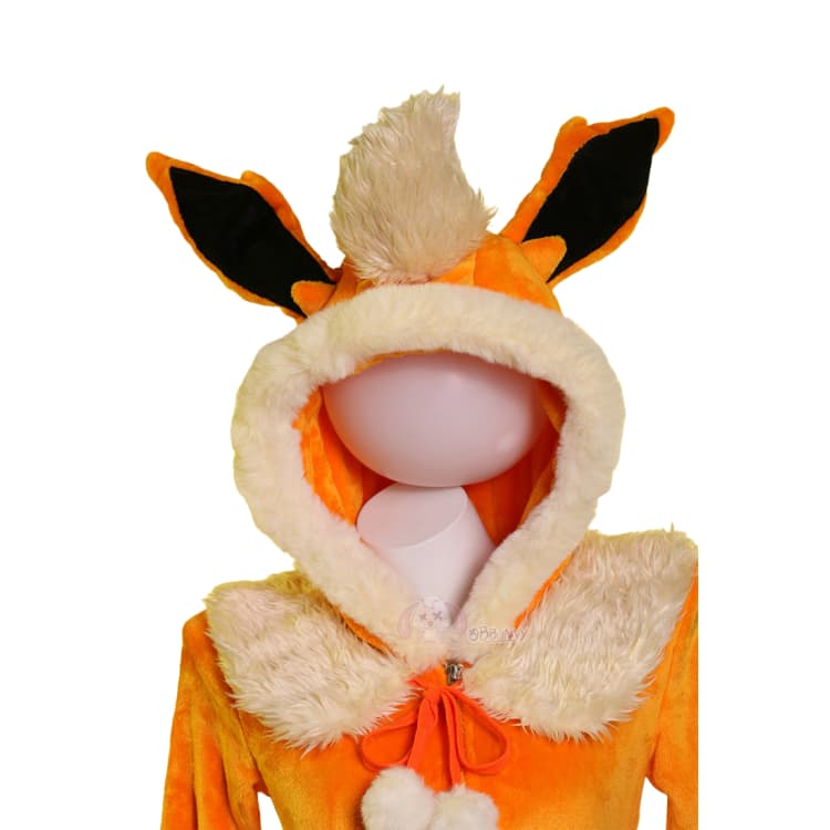 Мягкий оранжевый комбинезон для косплея Флареон для девушек