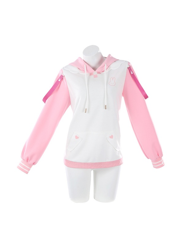 Косплей-комплект Алисы в розовой толстовке из игры NIKKE: Goddess of Victory